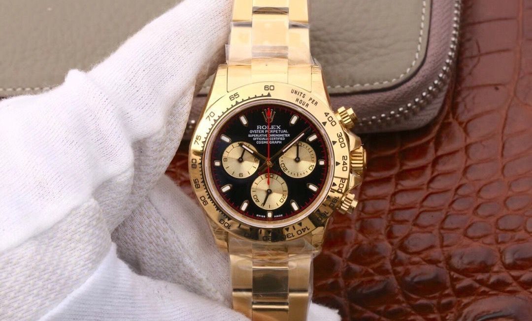 精仿劳力士4130迪通拿金迪黑面金圈-N厂秒天神器